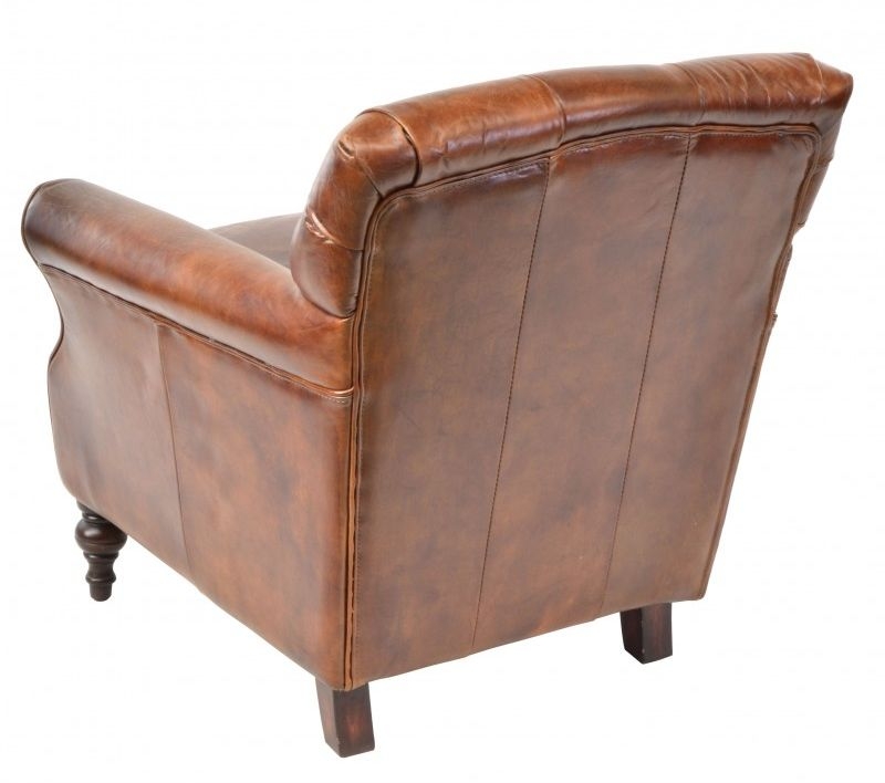 Product photograph of Ancient Mariner Vintage Leather Button Back Armchair from Choice Furniture Superstore.